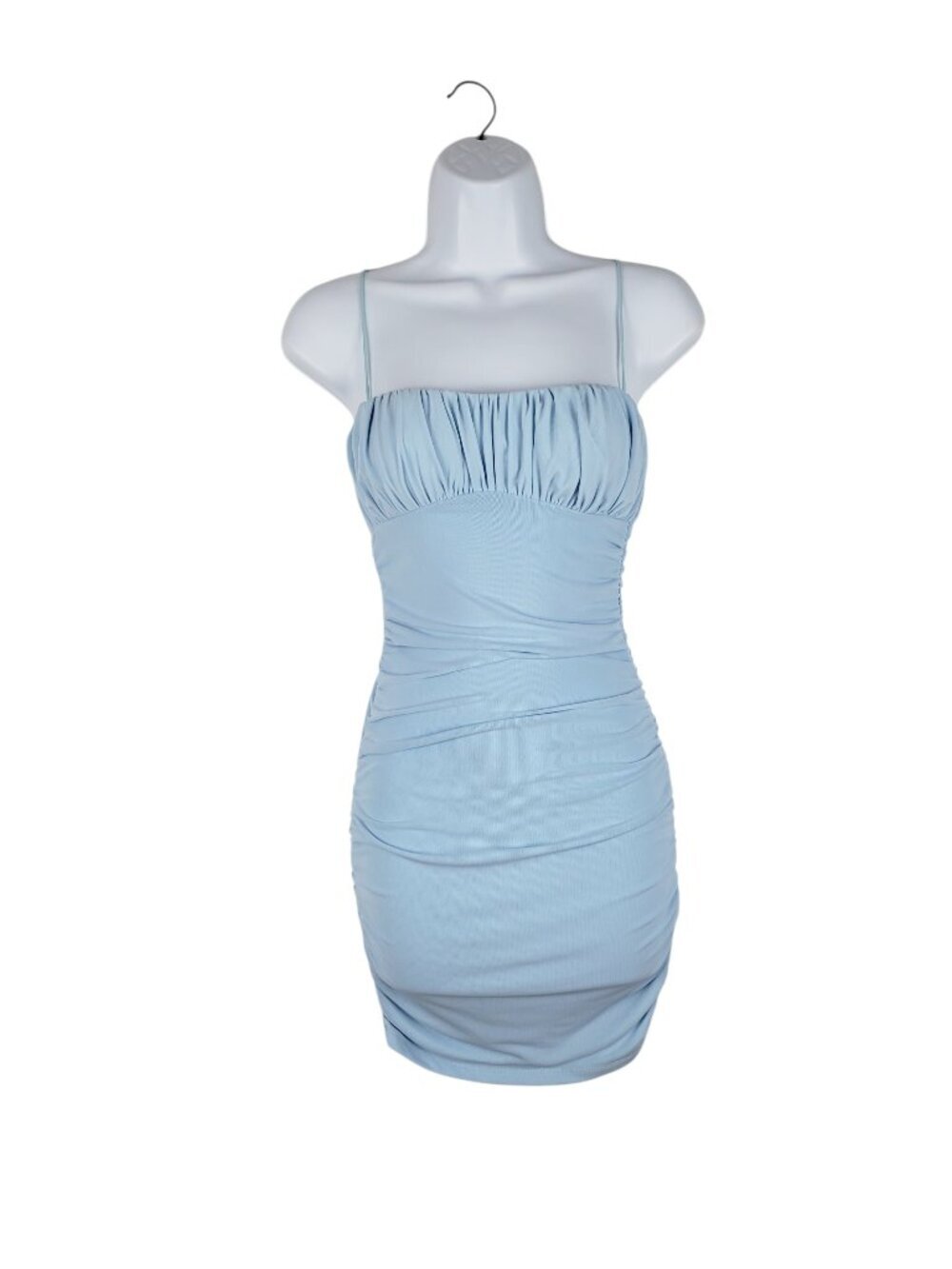 Hello Molly NWT Show Me How You Dance Dress Blue Mini Ruched Womens XS